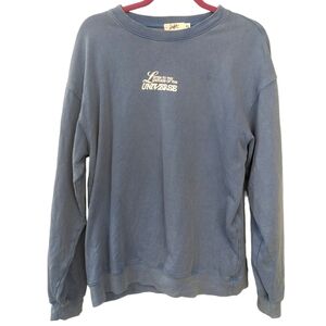 The Mayfair Group Angel Number Blue Oversized Graphic Sweatshirt. XS